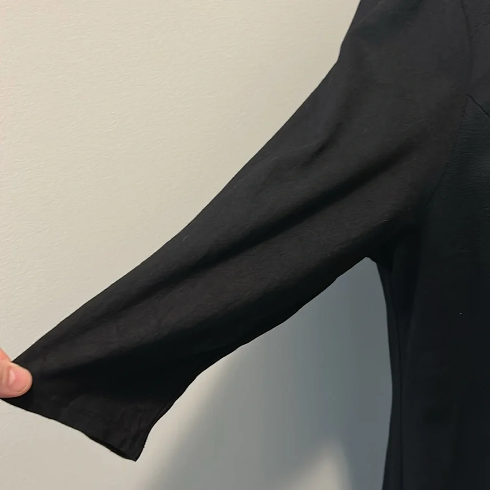The perfect LBD.  Woman’s 3/4-Sleeve Princess Fit & Flare Dress in black. - Picture 5 of 11